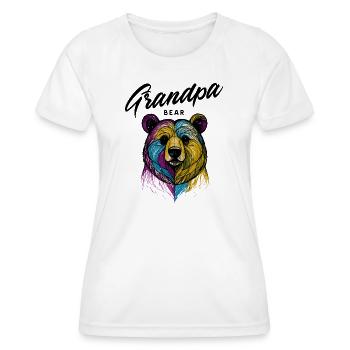 Rainbow Bear Split Opa Bär - Frauen Funktions-T-Shirt - Weiß - Vorne - AI Model Female 172 dark (172cm)
