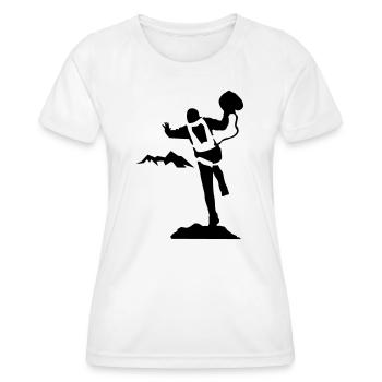 BASE jumping - Frauen Funktions-T-Shirt - Weiß - Vorne - AI Model Female 172 dark (172cm)