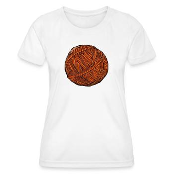 Orange Yarn Ball Art - Women's Functional T-Shirt - white - Front - AI Model Female 172 dark (172cm)