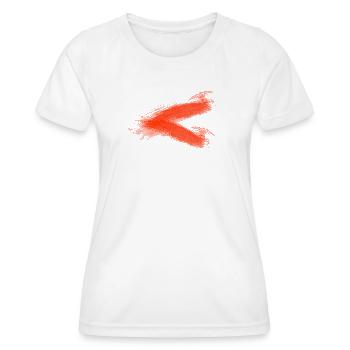 Marque orange de pinceau noir - T-shirt sport Femme - blanc - Devant - AI Model Female 172 dark (172cm)