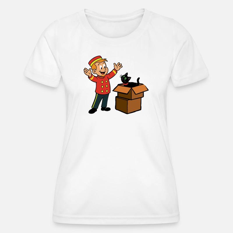 Franky & Meeko boxes - Women's Functional T-Shirt - white