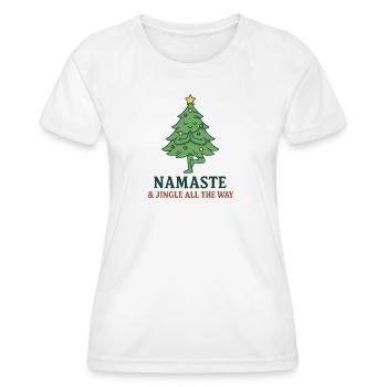 Namaste Festive Tree Zen Style - Women's Functional T-Shirt - white - Front - AI Model Female 172 dark (172cm)