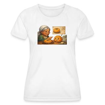 Tatar Babouchka explique aux Beljas russes - T-shirt sport Femme - blanc - Devant - AI Model Female 172 dark (172cm)
