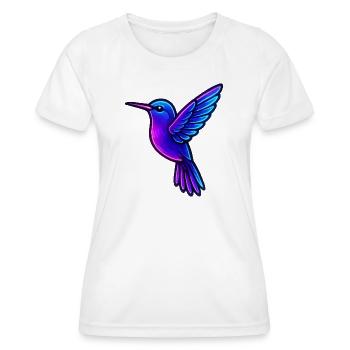 Colibri néon - T-shirt sport Femme - blanc - Devant - AI Model Female 172 dark (172cm)