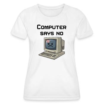 Retro Computer 404 Fehler - Frauen Funktions-T-Shirt - Weiß - Vorne - AI Model Female 172 dark (172cm)