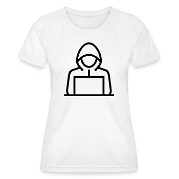 Hacker - Frauen Funktions-T-Shirt - Weiß - Vorne - AI Model Female 172 dark (172cm)