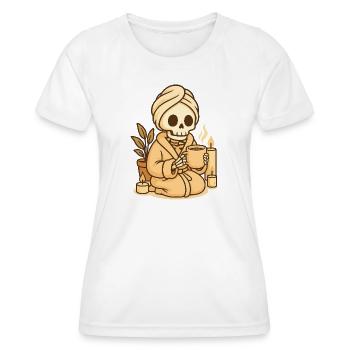 Wellness Skelett – Cozy Selfcare - Frauen Funktions-T-Shirt - Weiß - Vorne - AI Model Female 172 dark (172cm)