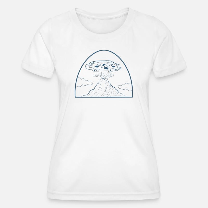 Pizza Vulcano - Women's Functional T-Shirt - white