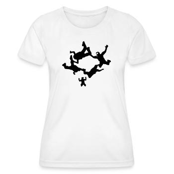 skydiving - Women's Functional T-Shirt - white - Front - AI Model Female 172 dark (172cm)