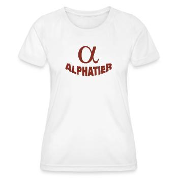 Animal alpha - T-shirt sport Femme - blanc - Devant - AI Model Female 172 dark (172cm)