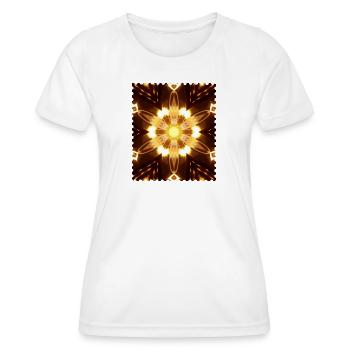Fiery Mandala Light Play - Women's Functional T-Shirt - white - Front - AI Model Female 172 dark (172cm)