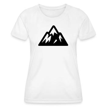 Icône des montagnes - T-shirt sport Femme - blanc - Devant - AI Model Female 172 dark (172cm)