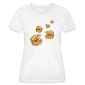 Coquillages décoratifs - T-shirt sport Femme - blanc - Devant - AI Model Female 172 dark (172cm)