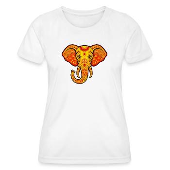 Vibrant orange elephant - Women's Functional T-Shirt - white - Front - AI Model Female 172 dark (172cm)
