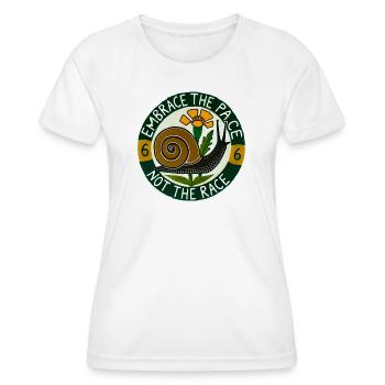 Embrace Slow Pace Snail - Women's Functional T-Shirt - white - Front - AI Model Female 172 dark (172cm)