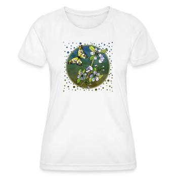 butterfly - Women's Functional T-Shirt - white - Front - AI Model Female 172 dark (172cm)