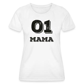 01 Mama  - Frauen Funktions-T-Shirt - Weiß - Vorne - AI Model Female 172 dark (172cm)