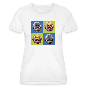 Karl Marx & Communisme & Communiste - T-shirt sport Femme - blanc - Devant - AI Model Female 172 dark (172cm)