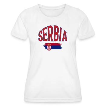 Serbie - T-shirt sport Femme - blanc - Devant - AI Model Female 172 dark (172cm)