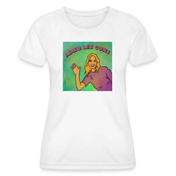 Goodbye idiots - Women's Functional T-Shirt - white - Front - AI Model Female 172 dark (172cm)