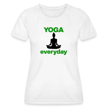 Yoga everyday – Your daily reset for Yogalove - Women's Functional T-Shirt - white - Front - AI Model Female 172 dark (172cm)