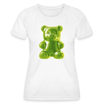 Grüner Gummibärchen - Frauen Funktions-T-Shirt - Weiß - Vorne - AI Model Female 172 dark (172cm)