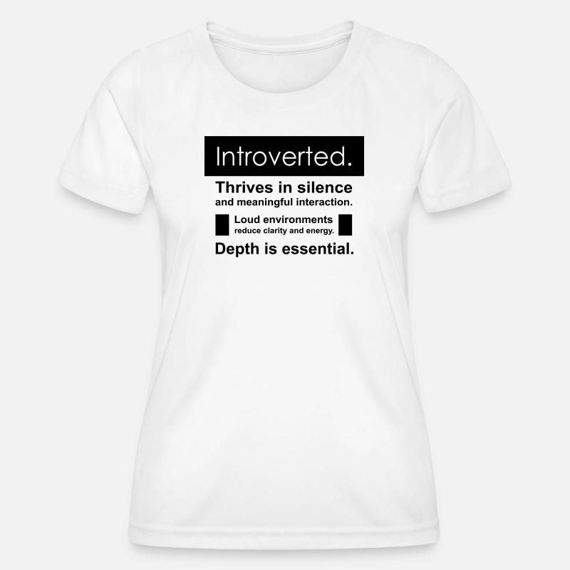 Introvert - Women's Functional T-Shirt - white