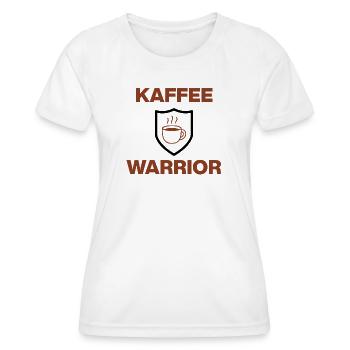 Coffee Warrior – pas de grains, pas de combat - T-shirt sport Femme - blanc - Devant - AI Model Female 172 dark (172cm)