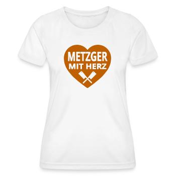 Metzger - Frauen Funktions-T-Shirt - Weiß - Vorne - AI Model Female 172 dark (172cm)