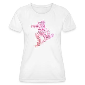 Direkte Snowboard Aussage - Frauen Funktions-T-Shirt - Weiß - Vorne - AI Model Female 172 dark (172cm)