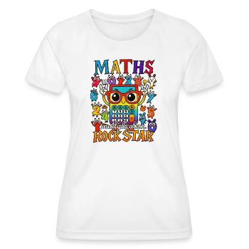 number day Maths Multiplication Rock Star - Frauen Funktions-T-Shirt - Weiß - Vorne - AI Model Female 172 dark (172cm)