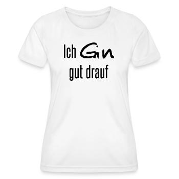 Je suis de bonne humeur - T-shirt sport Femme - blanc - Devant - AI Model Female 172 dark (172cm)