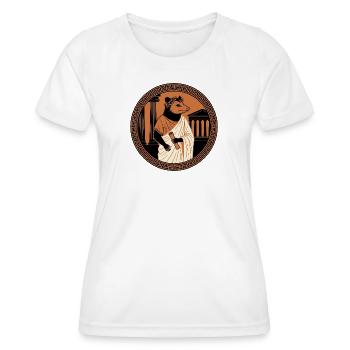 Klassisches Philosophen Opossum In Antiker Toga - Frauen Funktions-T-Shirt - Weiß - Vorne - AI Model Female 172 dark (172cm)