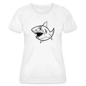 Shark - Women's Functional T-Shirt - white - Front - AI Model Female 172 dark (172cm)