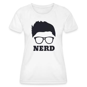 Nerd - Frauen Funktions-T-Shirt - Weiß - Vorne - AI Model Female 172 dark (172cm)