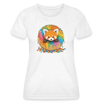 Regenbogen Donutfuchs - Frauen Funktions-T-Shirt - Weiß - Vorne - AI Model Female 172 dark (172cm)
