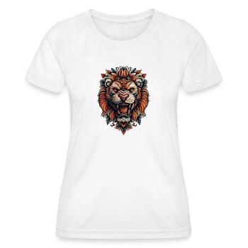 Lion Lion Head - T-shirt sport Femme - blanc - Devant - AI Model Female 172 dark (172cm)