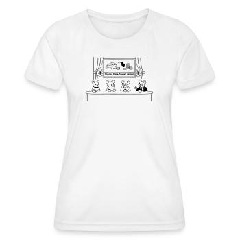 Réduction de la taxe sur le fromage souris - T-shirt sport Femme - blanc - Devant - AI Model Female 172 dark (172cm)