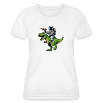 Astronaute sur Dino : Laser Hunt - T-shirt sport Femme - blanc - Devant - AI Model Female 172 dark (172cm)