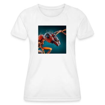 Realistic Ants Macro Portrait Wildlife - Women's Functional T-Shirt - white - Front - AI Model Female 172 dark (172cm)