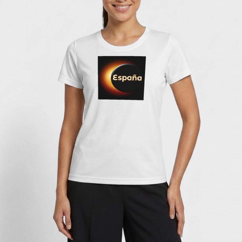 Total Solar Eclipse Spain Women's Functional T-Shirt