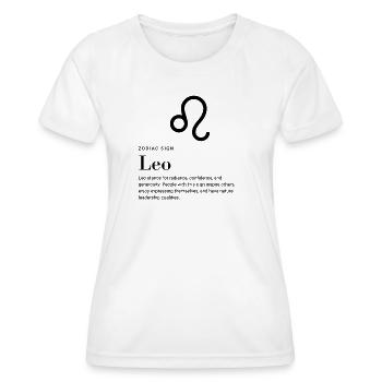 Leo - Zodiac Sign - Frauen Funktions-T-Shirt - Weiß - Vorne - AI Model Female 172 dark (172cm)