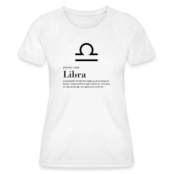 Libra - Zodiac sign - Frauen Funktions-T-Shirt - Weiß - Vorne - AI Model Female 172 dark (172cm)