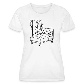 klinik hunde krankenpflege dog edition - Frauen Funktions-T-Shirt - Weiß - Vorne - AI Model Female 172 dark (172cm)