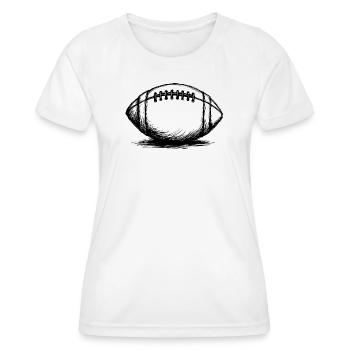 Vintage American Football Ball Sportsman - Women's Functional T-Shirt - white - Front - AI Model Female 172 dark (172cm)