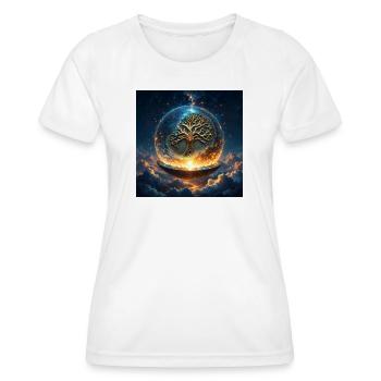 Himmlischer Kugelbaum - Frauen Funktions-T-Shirt - Weiß - Vorne - AI Model Female 172 dark (172cm)