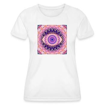 Kaleidoscopic eye mandala - Women's Functional T-Shirt - white - Front - AI Model Female 172 dark (172cm)