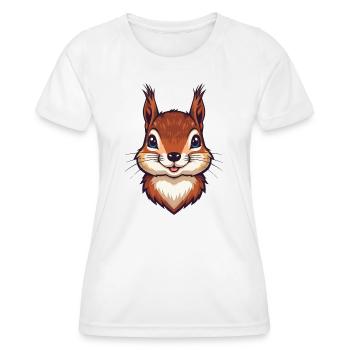 Cute Squirrel Head - Women's Functional T-Shirt - white - Front - AI Model Female 172 dark (172cm)