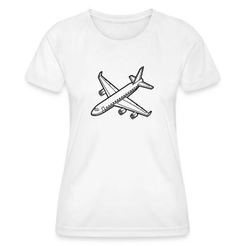 Avion - T-shirt sport Femme - blanc - Devant - AI Model Female 172 dark (172cm)