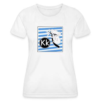 K wie Koala - Frauen Funktions-T-Shirt - Weiß - Vorne - AI Model Female 172 dark (172cm)